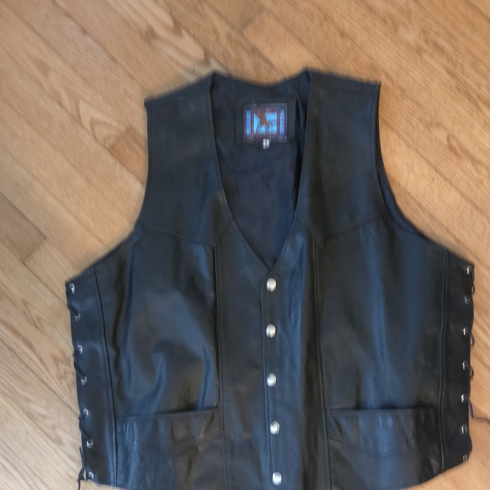 Black Leather Vest